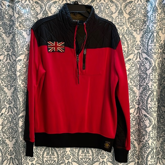 Polo Ralph Lauren Other - POLO Ralph Lauren Mens Quilted British Flag 1/2 Zip Pullover Sweater M​